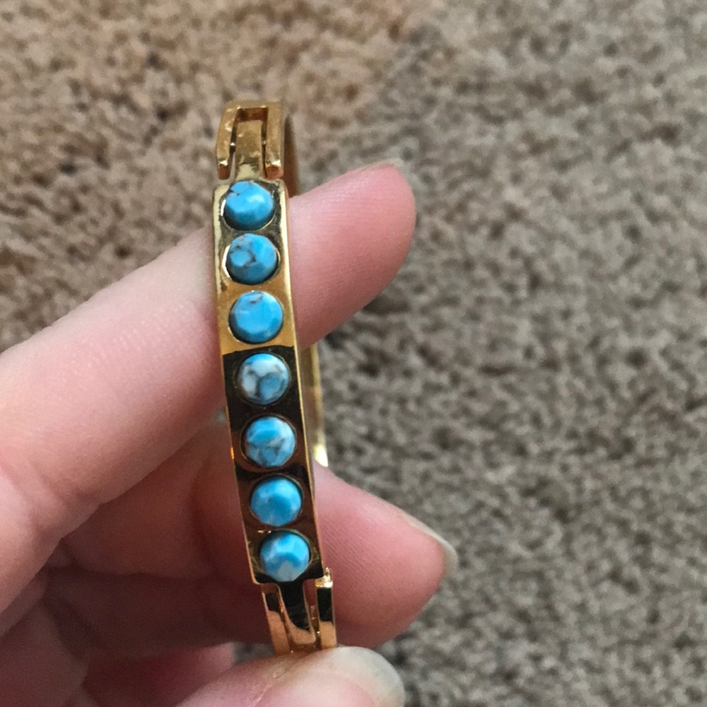 Gold and turquoise bracelet